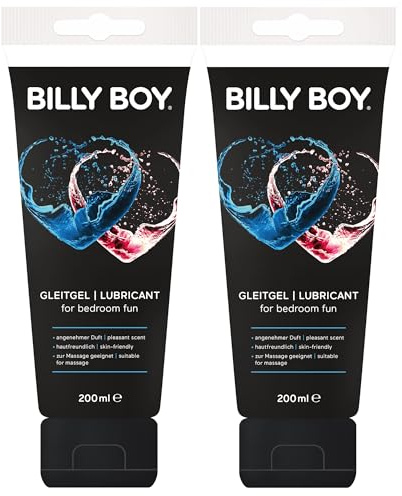 Billy Boy Gleitgel Wasserbasiert mit Fruchtigen Duft, Black, 200 ml (2er Pack)