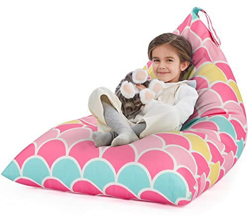 Nobildonna Fodera per poltrona sacco a sacco per bambini e ragazzi (senza imbottitura), 250 l, lavabile, grande copertura per la stanza dei bambini, per organizzare giocattoli di peluche o tessuti per