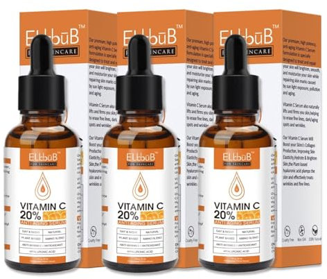 P-Beauty Vitamin C Serum Gesicht -30ml | Vitamin C und E, Hyaluronsäure & Salicylsäure | Gesichtsserum Anti-Falten | Gesichtspflege, Hautpflege für strahlende & Haut | Bio & Vegan | 3x30ml
