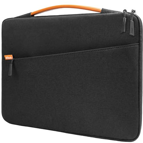 JETech Laptop Hülle für 16 Zoll MacBook Pro (M4 / M3 / M2 / M1, 2019-2024), wasserdichte Laptoptasche mit Tragbarem Griff und Zubehörtasche, Kompatibel mit 16 Zoll Notebook (Schwarz)