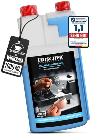 Frischer professional Milchsystemreiniger 1000 ml für Kaffeevollautomaten, Milchaufschäumer, entfernt Milchrückstände, Ablagerungen in Espressomaschinen aller Hersteller