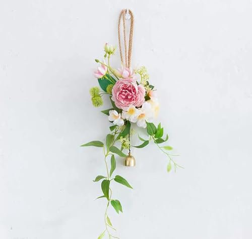 KookuLEE Blumenstrauß-Dekoration für den Eingang, Balkon, Türgriff, Wandbehang für Mädchenzimmer, Nachttisch, Wandbehang zum Abdecken des Lochs, Sofa-Hintergrund, Büro, Esszimmer, Wandbehänge