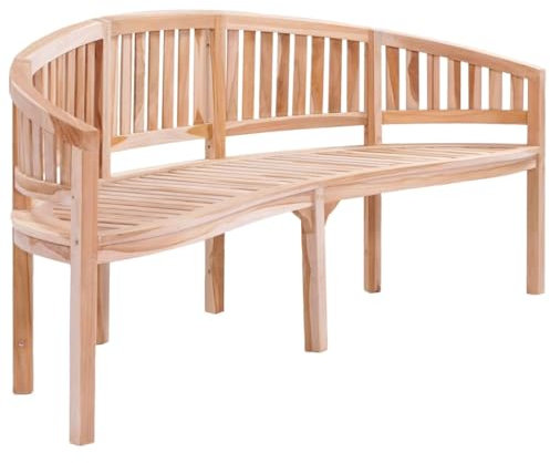Kangmusi Bananenbank 200 cm Massivholz Teak,310495kangmusi