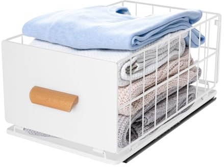 PurpleMinder Teleskopschublade Ausziehbare Schublade Kein Bohren und Nageln Erforderlich, Schrank Organizer 40×24×18cm Ausziehbare Ausziehbare Schublade für Küchenschränke