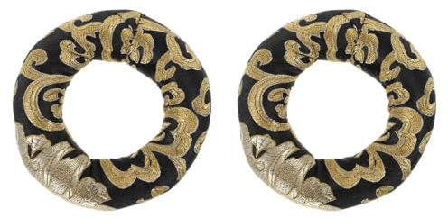 Alasum 2 st skåldynor sjungande andlig skål kudde meditation ring kudde sjungskål kudde tibetansk sjungskål kudde Buddha ljudskål kudde tibetansk sjungskål hållare bomull
