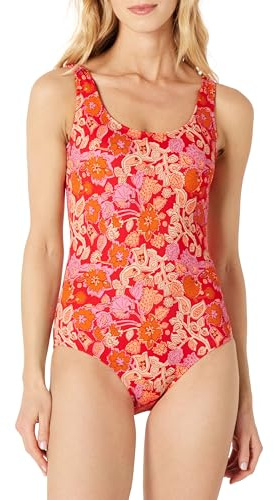 Amazon Essentials Women's One-Piece Coverage Swimsuit (Available in Plus Size)
