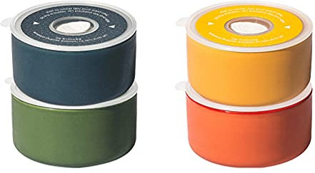 ZYLHGIKBAD Juego de Botes de Cocina, recipientes de cerámica herméticos para bento con Tapa, recipientes Mate para almacenar Alimentos para Galletas, Dulces y café, Juego de recipientes útiles