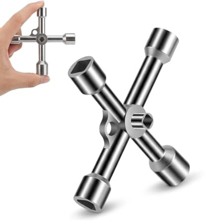 IUHRIE - Llave triángulo universal, para caja eléctrica, contador de agua de gas, armario técnico, llave multifunción para electricista, apertura y radiador