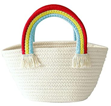 BOTCAM Sacs grille-pain arc-en-ciel Xipu cadeau nuage sac à main sac à main bricolage cadeau arc-en-ciel sacs transparents, Blanc., Taille unique