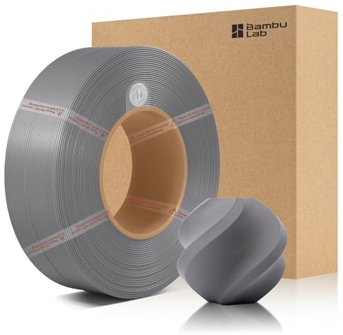CCTREE Bambou Original X1 PLA Mat Recharge Filament 1,75 mm Haute Ténacité & Haute Vitesse, Impression Facile avec RFID pour Bambu Lab A1/X1/P1 AMS 1 kg +/- 0,03 mm (Sans Bobine) (Gris Cendré 11102)