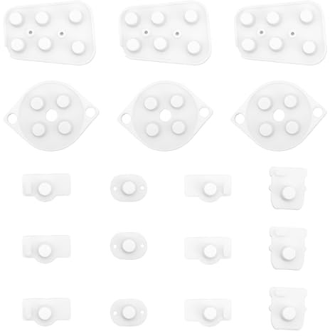 VGOL 3 set spelkontroller konduktiv silikon knappdynor Kompatibel med 64 vit