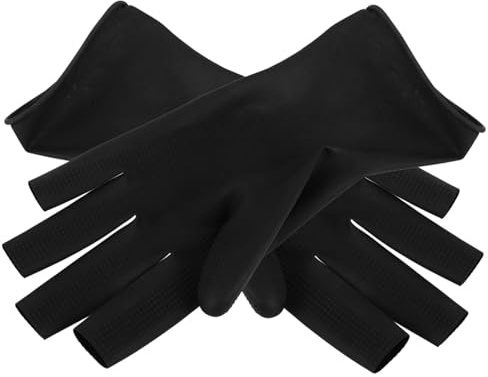 Beaupretty Waschhandschuhe für Friseur Haarwaschzubehör Gummihandschuhe mit Fingerlosem Design Haarfärbehandschuhe für Salon Haarstyling-werkzeuge
