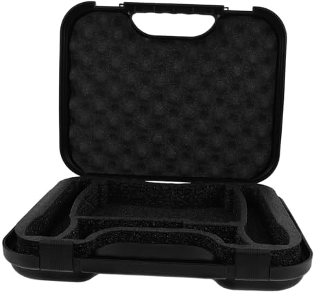 DECOMELODY Custodia Microfono Rigida con Design Palmare in Plastica e Spugna, Protezione Antiurto e Grande Capacità, per Podcast e Attrezzature Audio da Viaggio