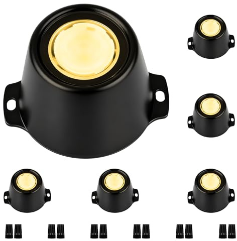 ZestPatio Pond Lights LED Underwater, 3000K Warm White 5W 12V-24V AC/DC Wired Submersible LED Spot Lights for Pond Fountain Waterfall Pool Aquascape, 45 Degree Angle, IP68, Stainless Steel, 6PK
