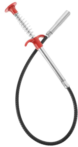 GANAZONO Déboucheur Canalisation Flexible avec Griffe Inox pour Évier Cuisine Salle de Bain Outil et Ergonomique pour Nettoyage Cheveux et Déchets