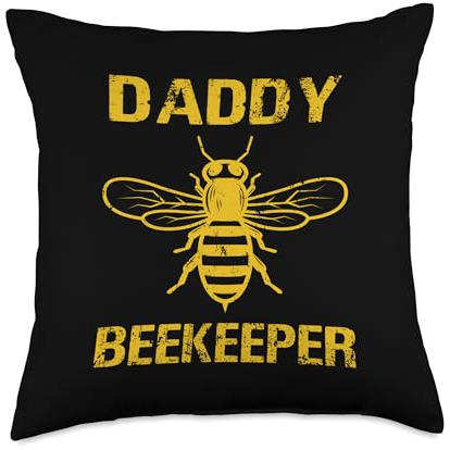 Honeybee Beekeeper Dad Beekeeping Daddy - Daddy Beekeeper Throw Pillow