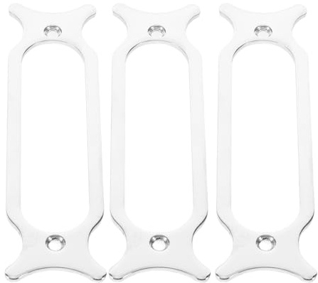 Cabilock Anillos de Pastilla de Guitarra de Metal Plateado 3 Piezas para Pastillas de Bobina Simple, Marco Protector de Montaje Espaciado de Orificios 77 Mm, Accesorio para