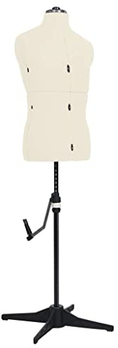 LoogCape Skräddardocka justerbar manlig grädde storlek 37–45 för modepresentation skräddare, designer, klädaffär, textilier, kläder, stabil, mångsidig