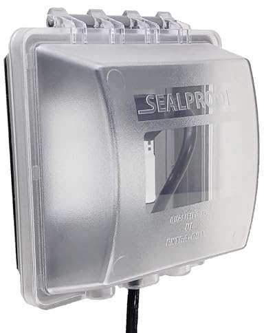 Sealproof 2-Gang Weatherproof In Use Outlet Cover | Two Gang Outdoor Plug and Receptacle Protector, Lockable, UL Extra Duty Compliant, 45 Configurations
