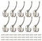 Bosdontek 10 Pcs Modern Coat Hooks Wall Hooks Clothes Hat Hooks Robe Hooks Wall Mounted Hook for Aisle Entryway Garage