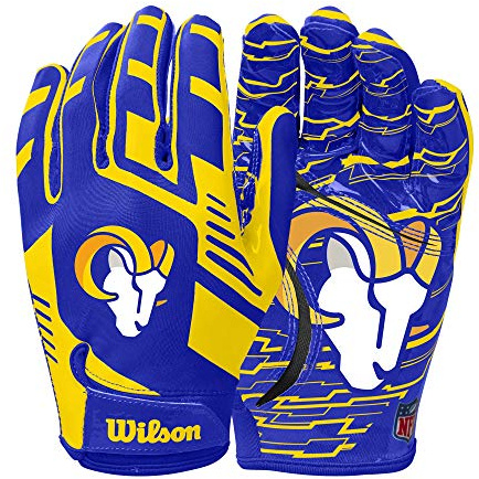 Wilson NFL Stretch Fit Football Gloves - Adult, Los Angeles Rams