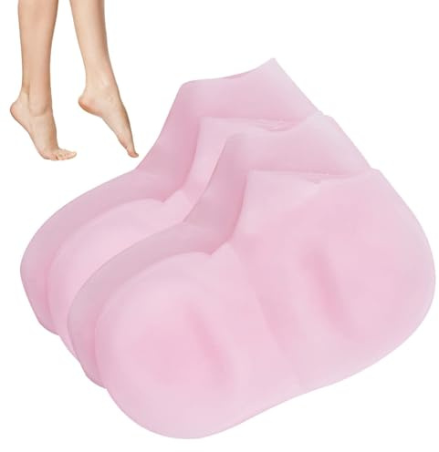 SEBS Fußpflegesocken, Anti-Riss-Peeling-Silikon-Feuchtigkeitssocken machen die Haut weicher, Pediküre-Socken, Fuß-Spa-Socken, Fersensocken für Männer und Frauen (XL (42–44))
