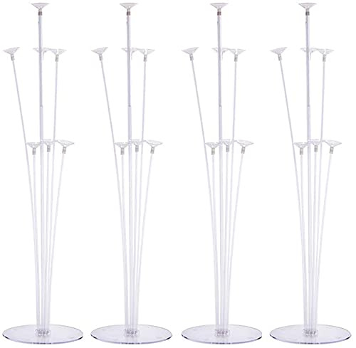 4 st 70 cm bordsballong stativ set bord skrivbord ballonghållare fästelement för bröllop, födelsedag, trädgårdsfest och firande dekorationer tillbehör