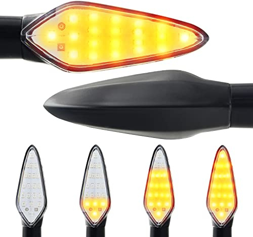 Area1 Intermitentes LED para motocicleta compatible con Duke 125, 200, 690/compatible con 620 E Duke (certificado E, 2 unidades) (B5)