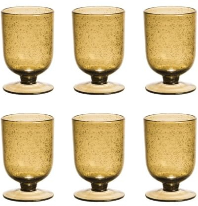 Table Passion - Verre à pied Gordes Bullé 25 cl ambre (lot de 6)