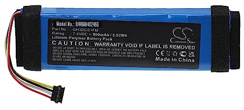 vhbw batteria sostituisce Xiaomi GH3DC01FM per videocamera camcorder (800mAh, 7,4V, Li-Poly)