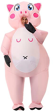 SHMIZZ Hinchable Adulto Cerdo, Halloween Costumes Hinchable Disfraz Inflable Carnaval Blow Up Party Cosplay Disfraces para Adultos para Halloween,Cosplay,Fiesta