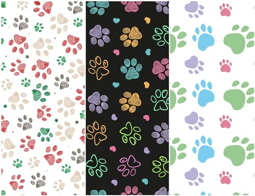 HEKO PANELS Stoff Oxford wasserdicht, Pfoten Katzen Hunde, 121,5 x 153 cm | Dekostoffe zum Nähen und Handwerken, blickdichte Möbelstoffe, Nähstoffe DIY, als Meterware erhältlich