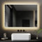 EMKE® Badspiegel mit Beleuchtung 80x60cm Badezimmerspiegel Warmweiß 3000K Wandschalter Vertikal/Horizontal Montage Badezimmer Spiegel mit Beleuchtung IP44 Energiesparend