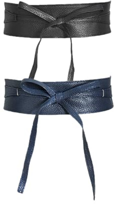 GANMFOYC 2 Stück Damen Taillengürtel, Breiter Obi Gürtel Taille Band für Mädchen