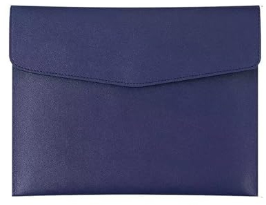 Dokumententasche,Aktentasche,Dateipaket A4, B5, A5, A6,Portfolio,Geschäftsdokumententasche,Hohe Kapazität,Wasserdicht und feuchtigkeitsbeständig,Aus Leder gemacht (Blau, A6)