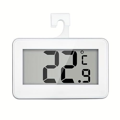 ARIATI 1 x Fridge Thermometer, LCD Digital Refrigerator & Freezer Thermometer, Temperature Monitor with High-Definition LCD Screen