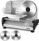 YASHE SL-518 Allesschneider Elektrisch - 250W Fleisch- und Brotschneidemaschine mit 0-15mm Einstellbarer Dicke, 2 Entnehmbare 19cm Edelstahlklingen, Sicherheitsschloss und Saugfuß