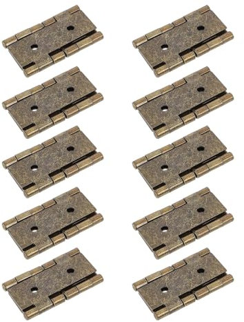 Fensterscharniere 10 Stück Doppeltür-Fensterscharniere, Eckschrankscharniere, Küchenscharniere, zusammenklappbar, klein TüRscharnier (Color : Antique green)