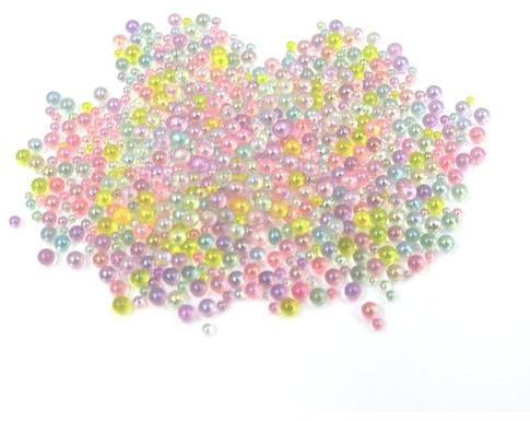 Sarini 450g Glass Bubble Beads 0.6mm-3mm Bubble Beads Water Droplets Multi-Color Filler Water Beads Rainbow Colored Glass Ball Beads For Nail Art Pendant Jewelry DIY Making Decorations
