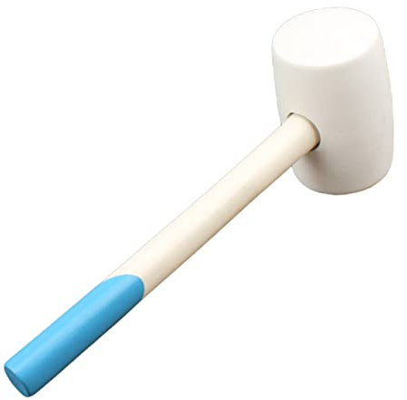 Hoement 24oz Gummihammer Zum Pflastern Mit Holzgriff Fliesenverlegehammer Kugelhammer Aus Robustem Material Rutschfester Gummigriff