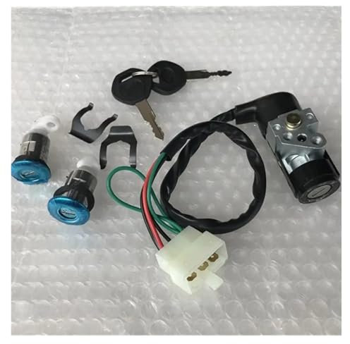 Moto Blocchetto Accensione Per Gy6 50 100 125 Per ATV Interruttore Serratura A Chiave Cassetta Degli Attrezzi Bici Elettrica Per Atv 5 Fili Interruttore Blocco 2 Chiave Blocco Accensione