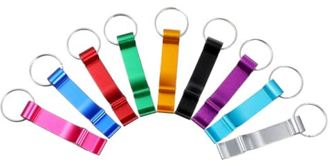 Amosfun 100 Piezas Abrelatas Doméstico Removedor De Tapas De Botellas Llavero Abridor De Vino Llavero Abrelatas Mini Abrebotellas Abridor De Tapa De Frasco Aleación De Aluminio