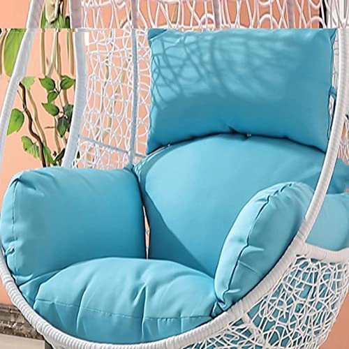 BCJMKDX Schaukelstuhl Kissen, Hängesessel-Kissen mit Riemen, Hängesessel-Kissen mit Riemen, 20 cm, ultradicke Stuhlpolster for Aufhängen von Hängesesseln for drinnen und draußen(Blue)