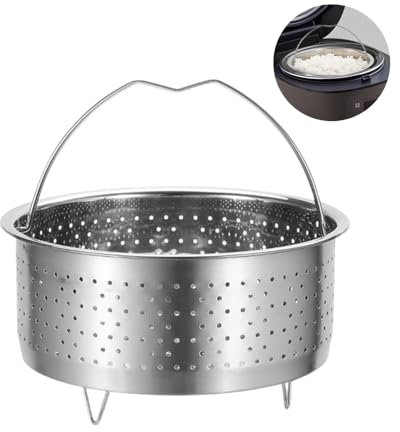 YZROHYI Cesta Vaporera para Olla 17.5 CM,Cesta de Vapor Acero Inoxidable,Cestillo Olla Express,Cesta Vapor Instant Pot,Cesta para Cocinar Al Vapor,Instant Pot Steamer Basket,Accesorios Vapor Olla