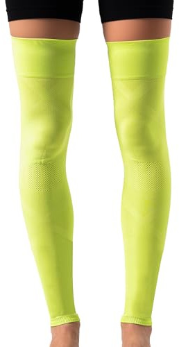 SLIMCELL PRO Fascia Ginocchio Lunga Sport Anti UV Unisex - Gambali Compressione, Calze Compressione Graduata Senza Piede, Gambali Compressione, Polpaccera Compressione Uomo e Donna - Made in Italy