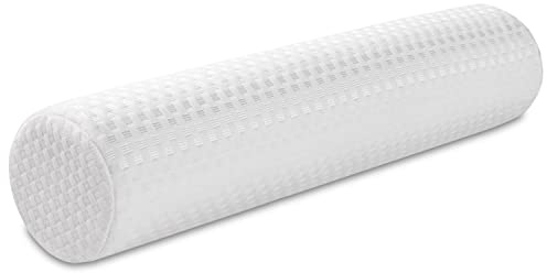 NGOZI Bedding Pillow Roll, Cylinder Bolster Pillow, Memory Foam Neck Roll with Removable Cover, Multi-Functional Support Pillow 17.7 * 5.1 * 5.1”(45 * 13 * 13CM), White
