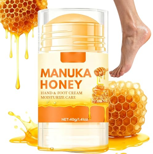 Honey Hand Foot Cream & Foot Balm - Hand Foot Cream for Cracked Heels and Dry Skin, Cracked Heel Repair Cream, Foot Moisturiser for Intense Hydration to Heal Dry, Rough Feet & Hand (Honey)