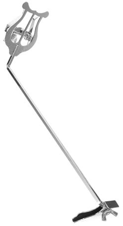 MAGICLULU Stabiler Metall-saxophonhalter aus Zinklegierung, Silberfarbener Notenclip für Saxophon für Proben und Auftritte, Schützt das Instrument