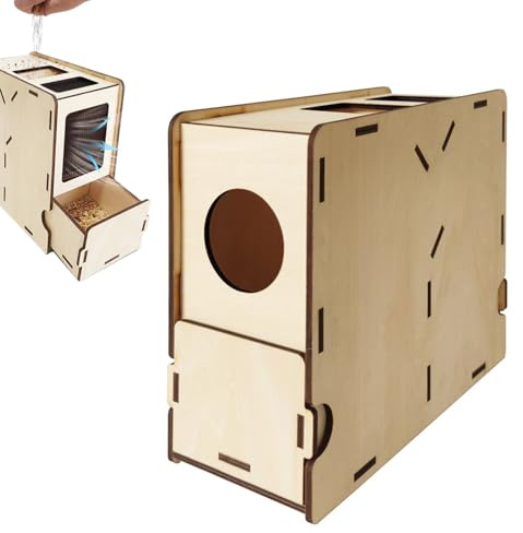 Vogelfutterschalen-Trenner – Holz 22 x 9 x 18 cm | Wind Bird Seed Sheller mit robuster, einfach zu bedienender, einstellbarer, effizienter und langsamer Blasgeschwindigkeit | Vögel, Kanarienvögel, Par