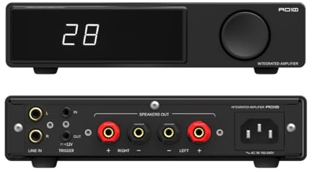 SMSL AO10 Amplificatore HiFi, Amp di Potenza Stereo a 2 Canali Classe D | 100W di Uscita per Diffusori Passivi | Amp Audio Domestico da Desktop con Trigger 12V, Controllo di Alti e Bassi e Modalità EQ